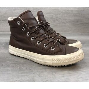 Converse Chuck Taylor All Star Womens Sneaker‎ Boot 8 Brown Leather CHigh Shoes
